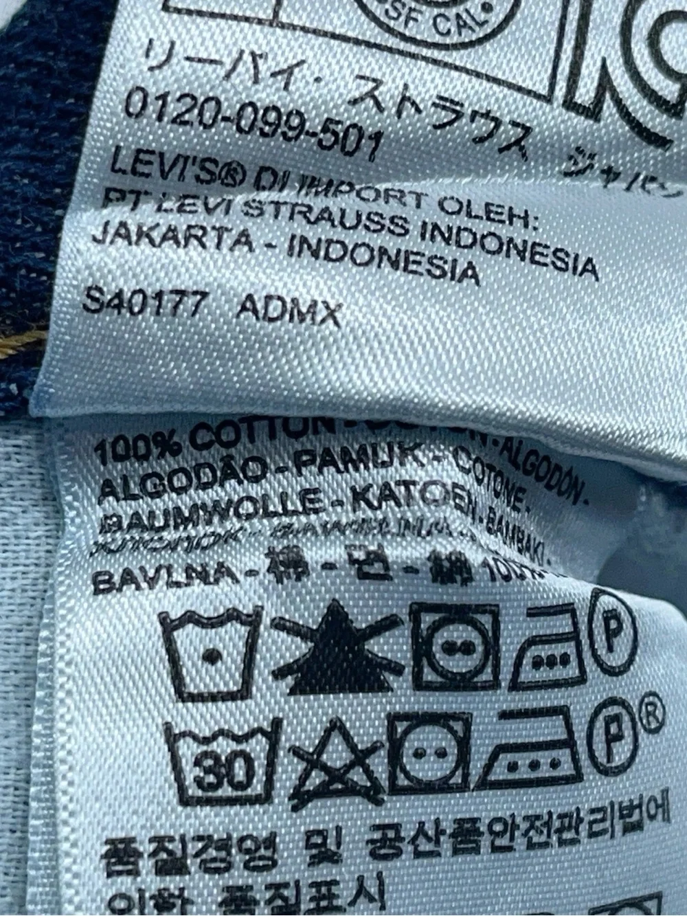 Levis 505 Jeans Mens 36x30 Blue Regular Straight Dark Wash Denim Custom Bead